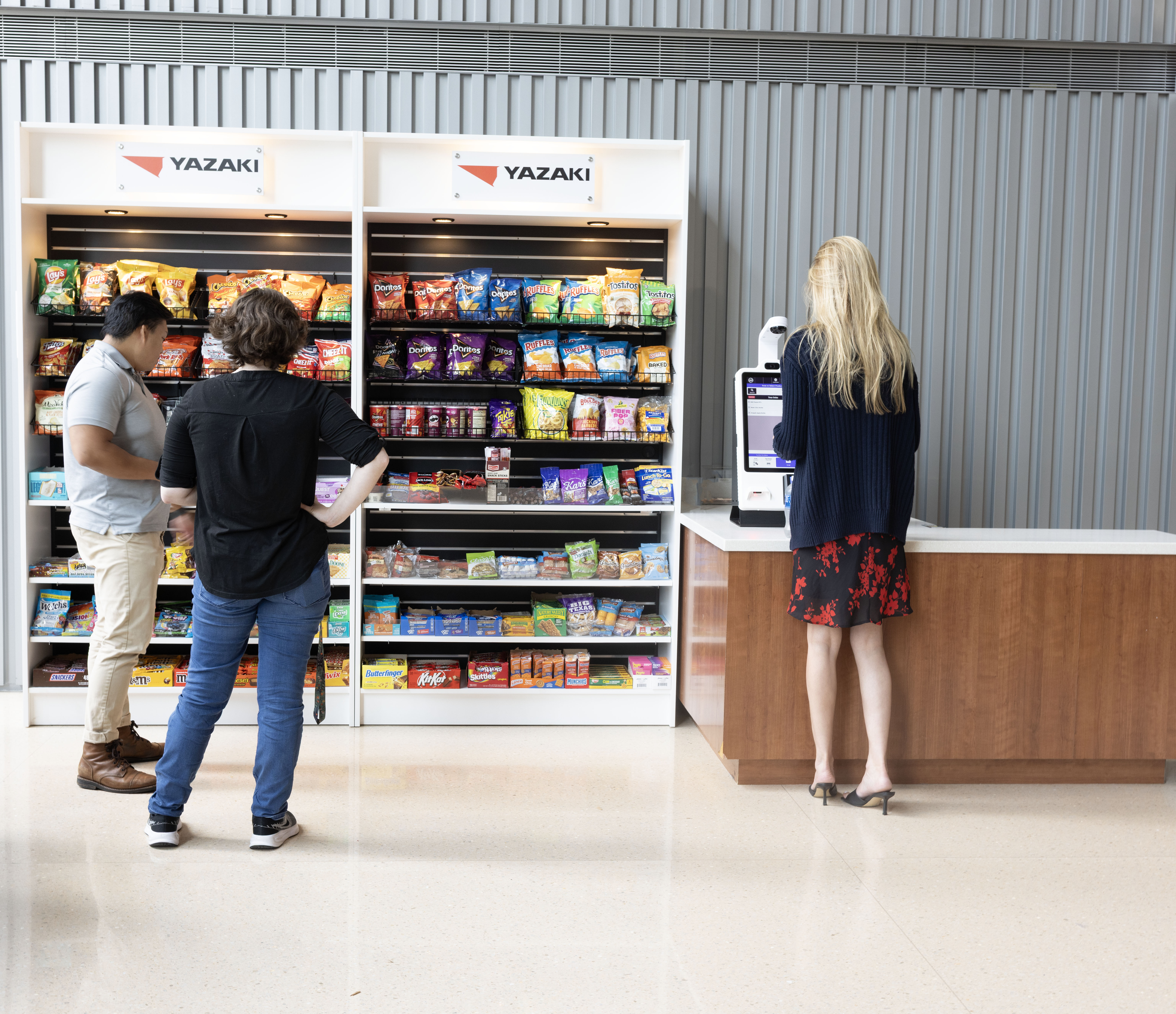 snacks and healthy products on shelves in a valley market
